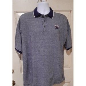 Vintage Hard Rock Cafe Las Vegas Navy Short Sleeve Polo Shirt Men’s XL, 1980